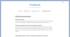 Desktop Screenshot of preukaz.sk